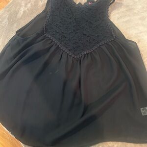 Black Lace Sleeveless Top